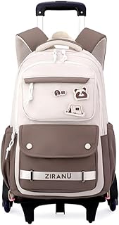 EKUIZAI Trolley Rolling Backpack for Girls Kids Middle School Bags with Wheels Rolling School