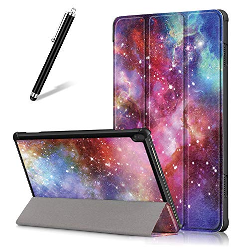 Artfeel Coque pour Lenovo Tab M10 TB-X605/TB-X505,Étui Cuir à Rabat Mince Léger avec Support Pliable,Réglable Multi-Angle Béquille Folio Flip Tablette Housse,Voie Lactée