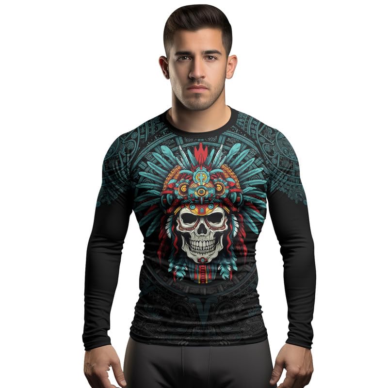 Aztec Compression Long Sleeve Shirt Men's MMA Rash Guard BJJ Grappling Jiu Jitsu Gifts for Men4