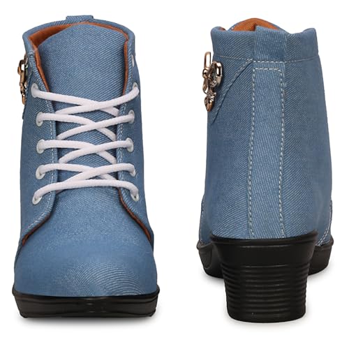Image of KRAFTER Women's And Girls Classic Winter Suede velvet High heel Boots Casual, Outdoor and Holiday Outings