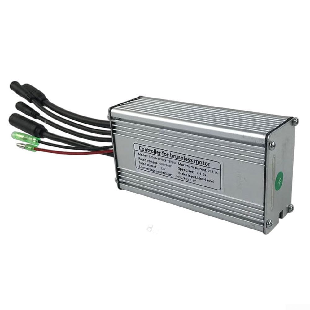 Controlador de onda sinusoidal de 36 V 48 V 25 A para KT E-Bike 750 W motor sin escobillas con línea de luz, pieza de bicicleta eléctrica impermeable de 9 pines, funda de aluminio compacta para