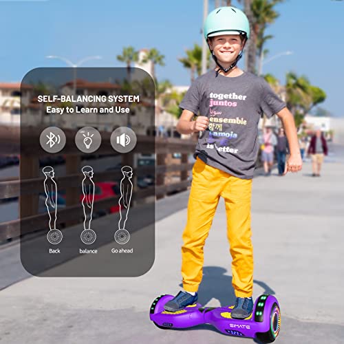 Image of SIMATE Hoverboard, Bluetooth All Terrain Hover Boards with LED Lights and APP Control, Gifts for Kids Adults Girls Boys, for All Ages