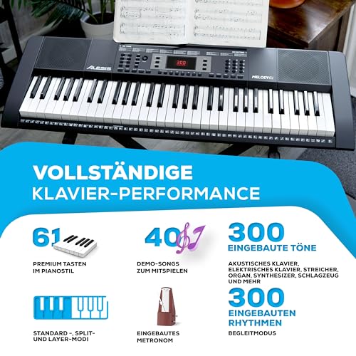 E-Piano Alesis Melody 61 für Anfänger mit Lautsprechern