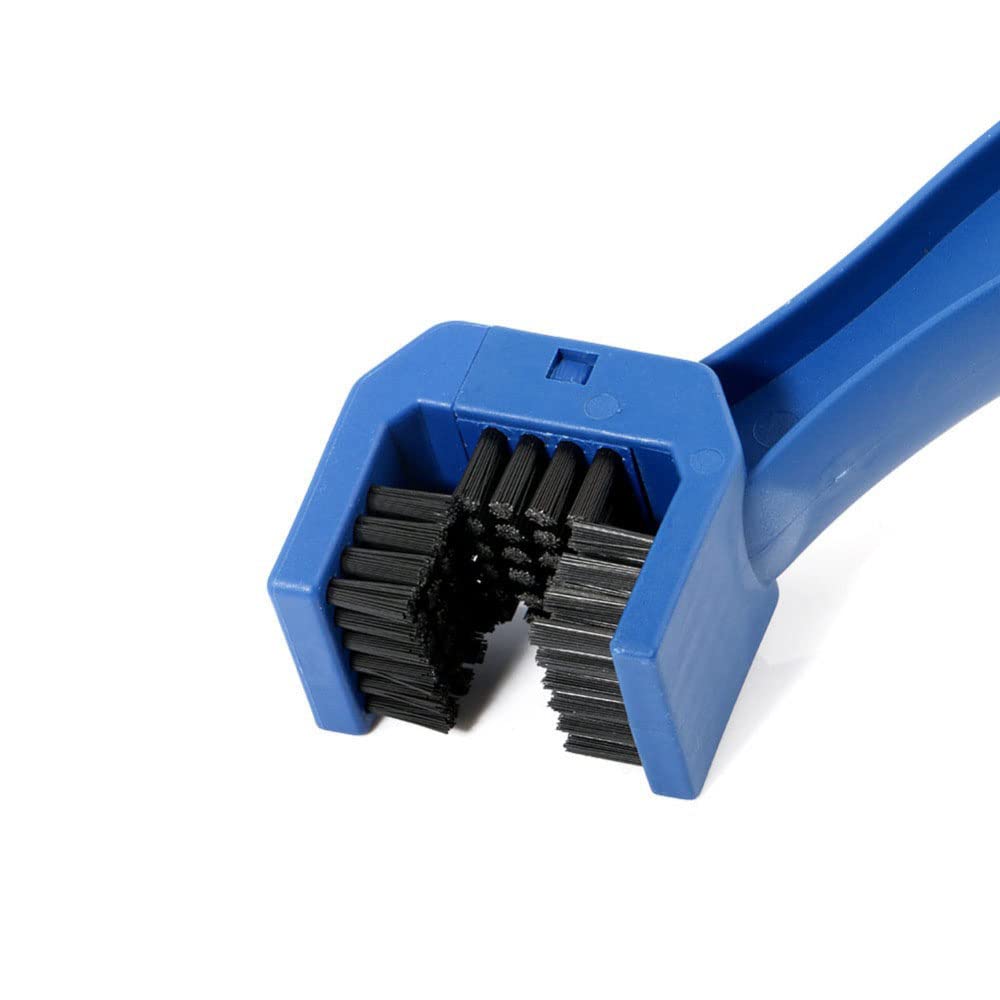 AMB Multi-Purpose Bike Chain Cleaner Brush with Soft & Long Bristles Ideal for Quick Cleaning of Cycles, Motorcycles (Blue) 2