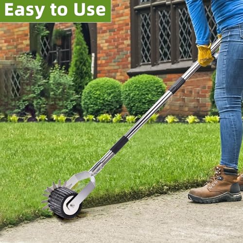 Wheel Rotary Manual Edger Lawn Tool, Hand Edger Lawn Tool, Adjustable Length, Ideal for Precise Grass Trimming Along Sidewalks, Garden, Driveways, and Flower Bed