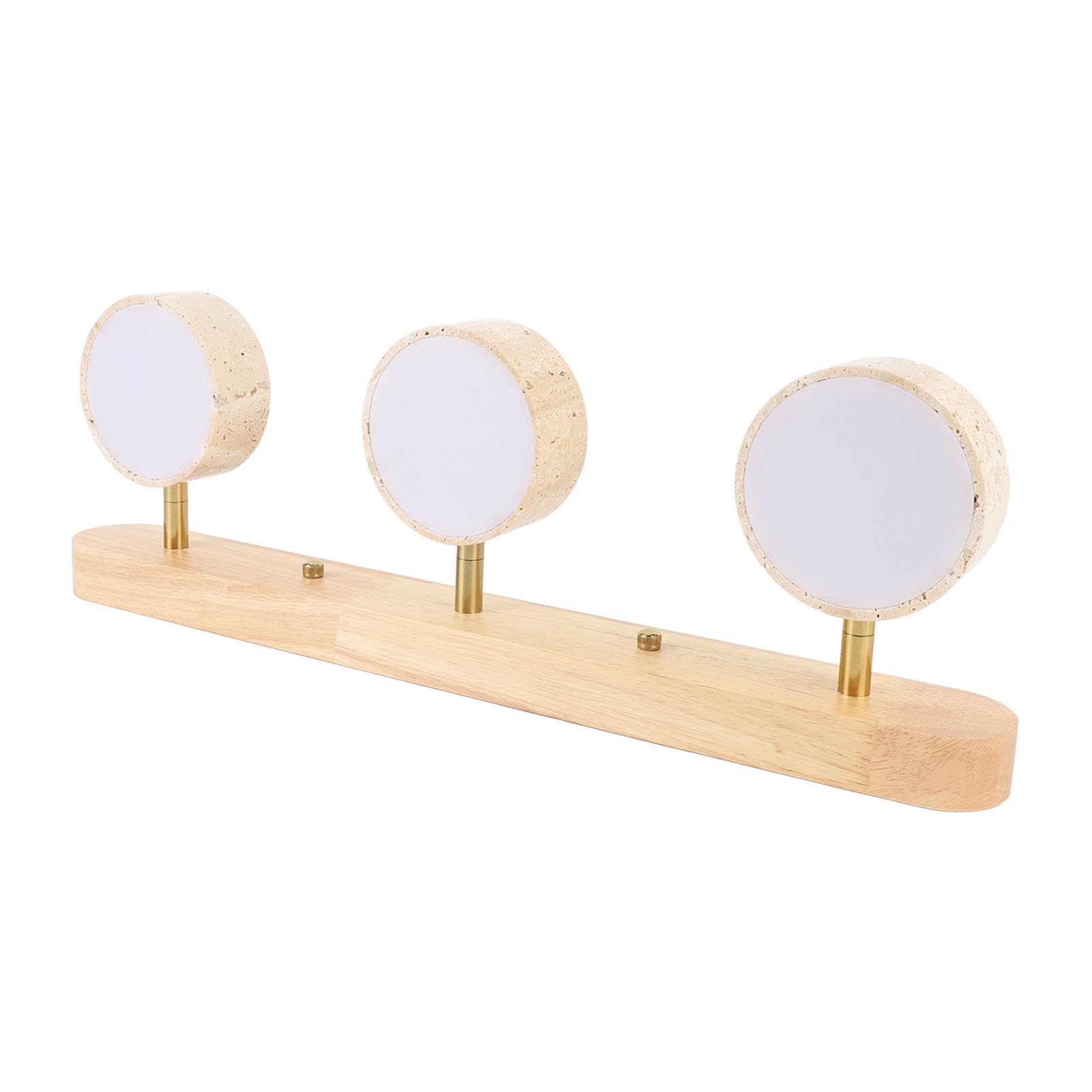 Topiky Moderna Lámpara de Tocador de Baño con 3 Luces sobre Espejo, Cuerpo de Madera con Pantalla de PC Cableada, Luz Cálida para Cocina, Vestidor, Entrada y Pasillo