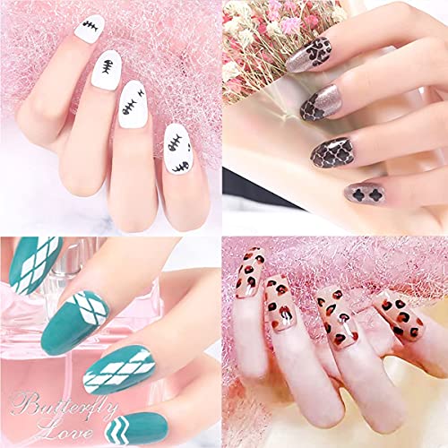 Nail Vinyls Nail Art Stencil Sticker Set, 144 Pieces 72 Designs French Tip Nail Guides, Holographic Acrylic Hollow Nail Art Stickers Diy Manicure Decor Supplies (24Large Sheets) #TOP4