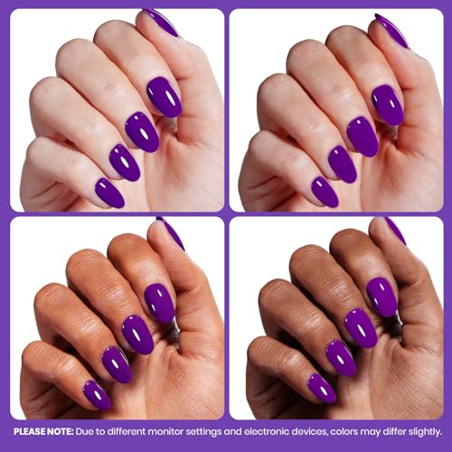 Image of Beetles Purple Gel Nail Polish 15ml HEMA-Free Dark Purple Soak Off UV | Full-size 15ml dark purple gel polish for salon-style DIY manicures; soak off and cure with a UV /LED lamp.