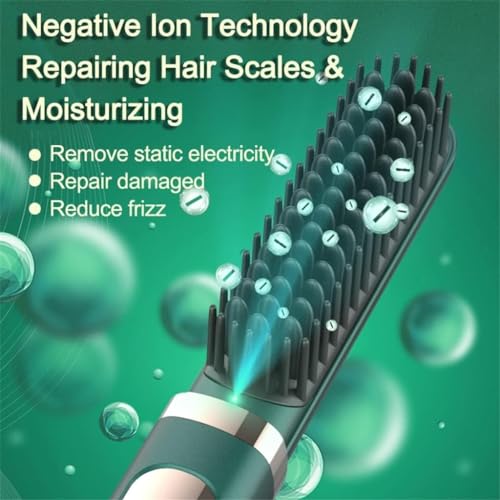 Peine eléctrico alisador de cabello y barba, con tecnología cermet, ionización dual y peine aislante para protección del cuero cabelludo miniatura 2