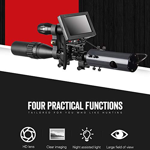 BOBLOV 4.3in Hunting Wildlife Trap Infrared LEDs IR Night Vision Scope Cameras Outdoor Waterproof Cameras A 850nm IR Torch for Rifle Complete Darkness Infrared Night Vision With 2pcs 2000mAh Batteries