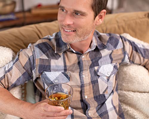 Cool Stones, Whiskey Glasses Set Of 2 - Great Gift Set For Men - Bourbon Glasses Made For Whiskey Rocks - Includes Chilling Stones And Wooden Box - Glass Goes With Scotch, Whisky And Bourbon #TOP4