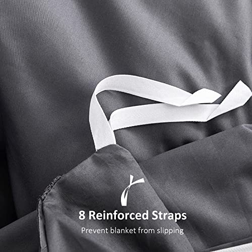 Syrinx Weighted Blanket Cover Cooling Queen Size 60"X80" Dark Grey (Comfortable And Breathable Fabric) #TOP5