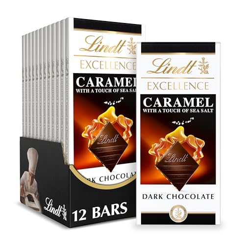Lindt EXCELLENCE Caramel Sea Salt Dark Chocolate Bar, Dark Chocol...