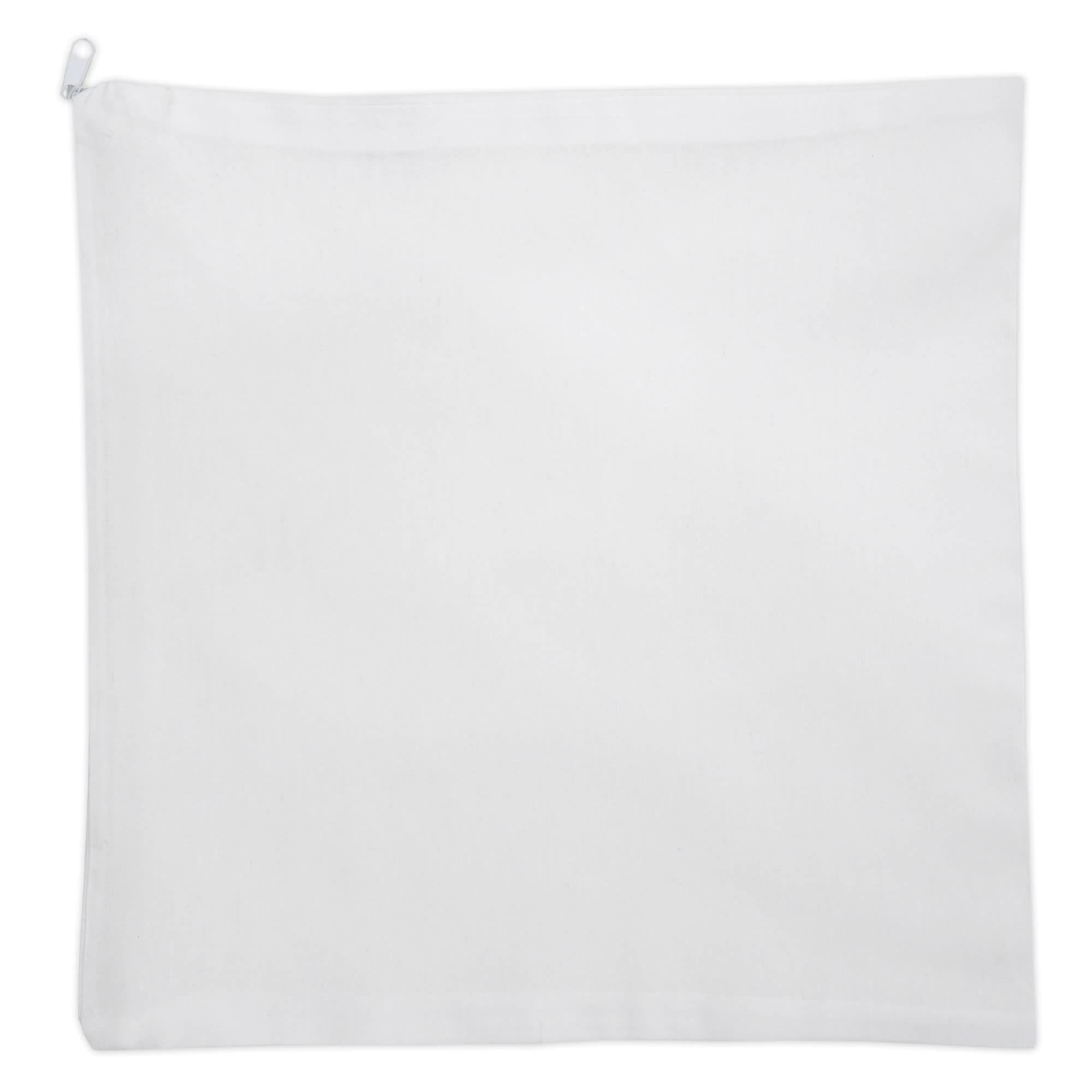 10x Kissen-Inlett 45x45 cm ohne Füllung mit Reißverschluss | 10er Pack Innenkissen leer, 100% Baumwolle, Individuell befüllbar, Kopfkissen Inlett, für Dekokissen, Sofakissen & Bettkissen