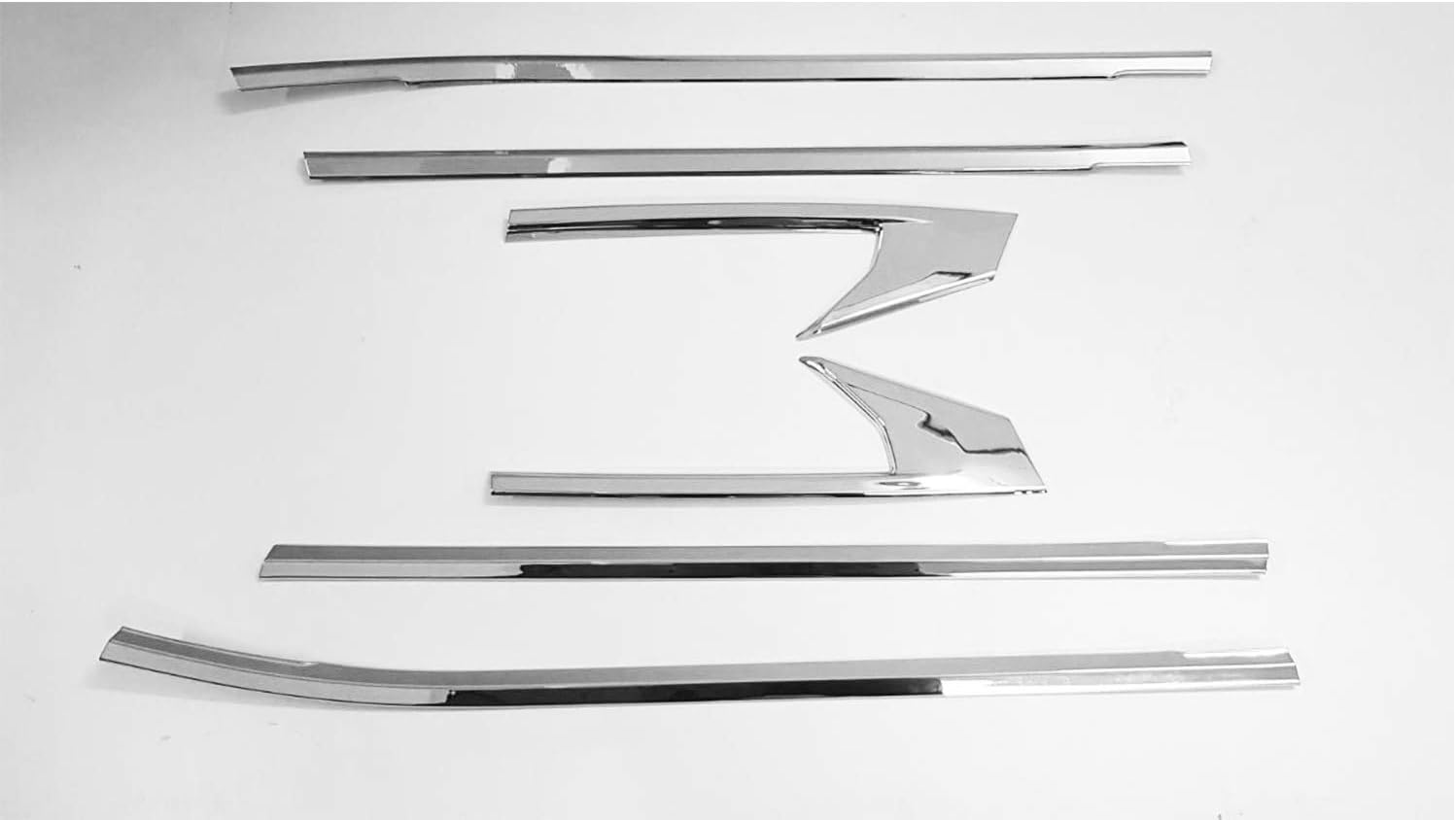 Automaze Car Exterior Lower Window Garnish Trim Chrome in Stainless Steel, for Kia Seltos(Set of 8 Pc)