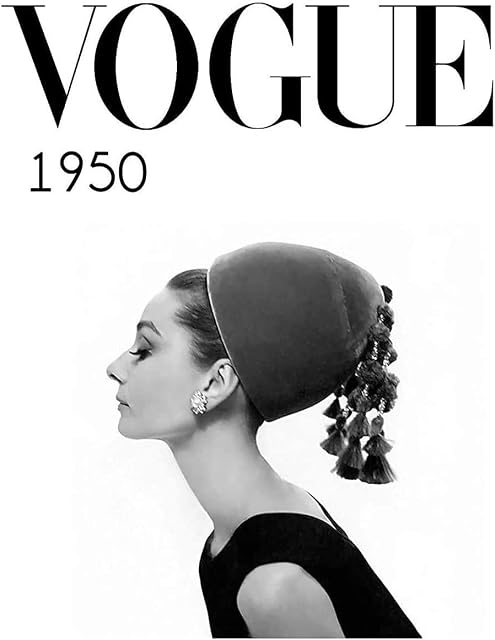 Vintage Magazine Art Cover 1950 Audrey Hepburn Fashion Beauty Cover Wall Art Poster print A5 A4 A3 (A4)