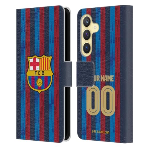 Coque FC Barcelona Galaxy S24 cuir portefeuille personnalisé etui housse protection telephone 5G