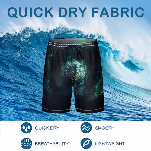 Novelty Fun Tiger Board Shorts Funny Animal Graphic Beach Shorts2