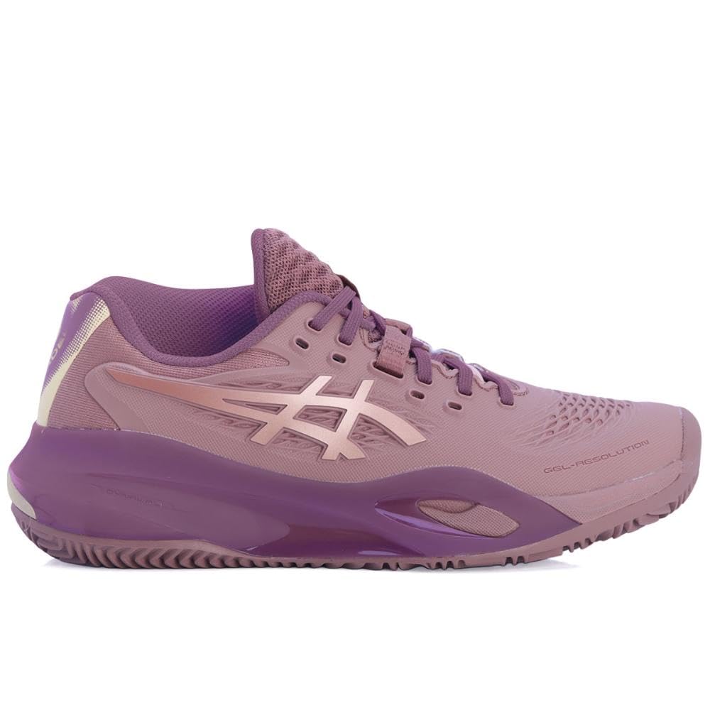 ASICS Women's Gel-Resolution X Padel Sneaker, Purple Oxide/Rose Gold, 4 UK