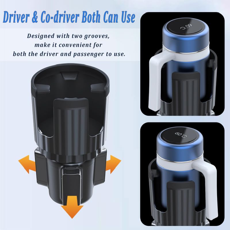 Portavasos ajustable con soporte para celular para autos miniatura 3
