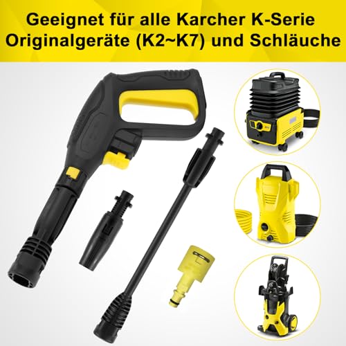 Ersatz-Hochdruckreinigerpistole mit Verlängerungsrohr, passend für Kärcher Elektro-Hochdruckreiniger, geeignet für alle Kärcher K-Serien-Schläuche (K2–K7), 2175 PSI (verbesserte Version)