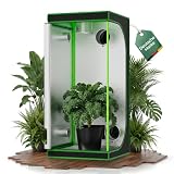 Kingpower Grow Zelt für Pflanzen Zuchtzelt Gewächshaus Box Zuchtschrank Garten Anzucht Gemüse Kräuter Grow Schrank Indoor Blumen klein Tomaten Hydro Green, Größe:80 x 80 x 180 cm (05)