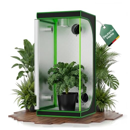 Kingpower Grow Zelt für Pflanzen Zuchtzelt Gewächshaus Box Zuchtschrank Garten Anzucht Gemüse Kräuter Grow Schrank Indoor Blumen klein Tomaten Hydro Green, Größe:80 x 80 x 180 cm (05)