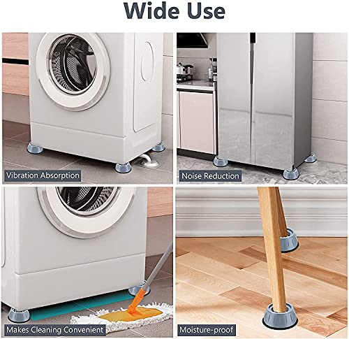 Image of MEXONIC 4Pc Anti Vibration Pads for Washing Machine and Dryer Shock Absorber Noise Cancelling Washer Support Anti Walk Heightening Pads with Suction Cup Feet Prevent Moving Shaking (Standard)