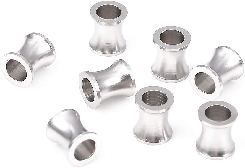 Stainless Steel Spacer Beads 8x9mm Loose Charm Caps Beads for DIY Jewelry Making 10pcs with 5mm Hole - Image 3