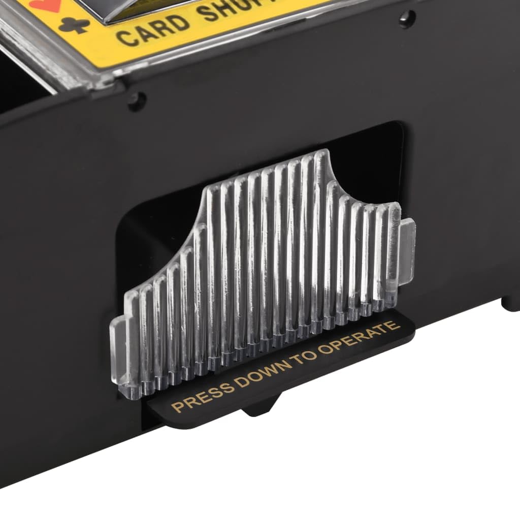 Miscelatore automatico di carte, in plastica, nero, 20,5 x 11 x 10 cm, per 2 mazzi, gioco di carte Poker, Texas, Holdem, casinò, gioco di società, feste, serata