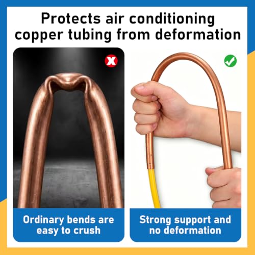 Image of 4Pcs 4M Air Conditioning Copper Tubing Pipe Extension Kit 1 /4, 1 /2, 3 /8, 5 /8 Inch HVAC Copper Pipe Bender with PE Plastic Strips for Air Conditioning & Refrigerator Repair Tube Bender Set