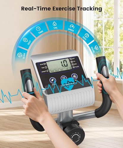 Dripex Elliptical Exercise Machine, Hyper-Quiet Magnetic Elliptical Machine for Home, 16-Level Resistance Elliptical Training Machines with 13.2LBS Flywheel, Pulse Sensor & LCD Monitor - Image 6