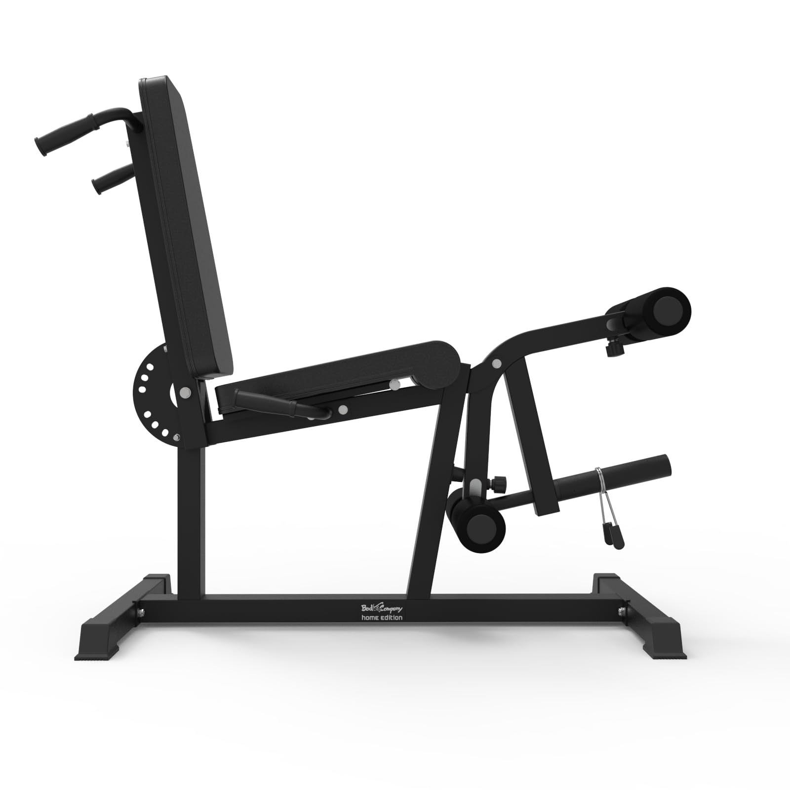 Bad Company Beinstrecker Beinbeuger Gerät I Oberschenkeltrainer Beintrainer für Zuhause kompatibel mit Hantelscheiben 30 mm und 50 mm I Beine Fitnessgeräte für Zuhause I BCA-145