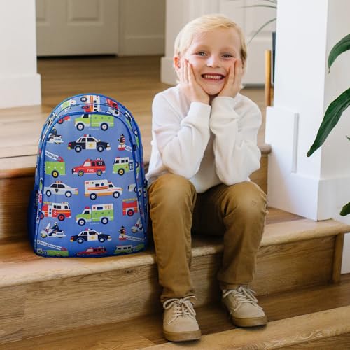 Image of Wildkin 15 Inch Backpack for Kids, Heroes | Ages 5-10, padded straps, side water bottle pocket - coordinates with matching Wildkin lunch boxes and water bottles
