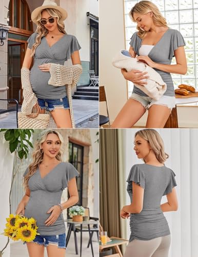 30% Off Ekouaer Maternity & Nursing Tops 3 Pack - Image 5