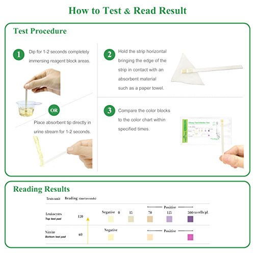 EasyHome-10-Individual-Pouch-Urinary-Tract-Infection-FSA-Eligible-Test-Strips-UTI-Urine-Testing-Kit-for-Urinalysis-and-Detection-of-Leukocytes-and-Nitrites-FDA-Cleared-for-OTC-use-UTI-10P