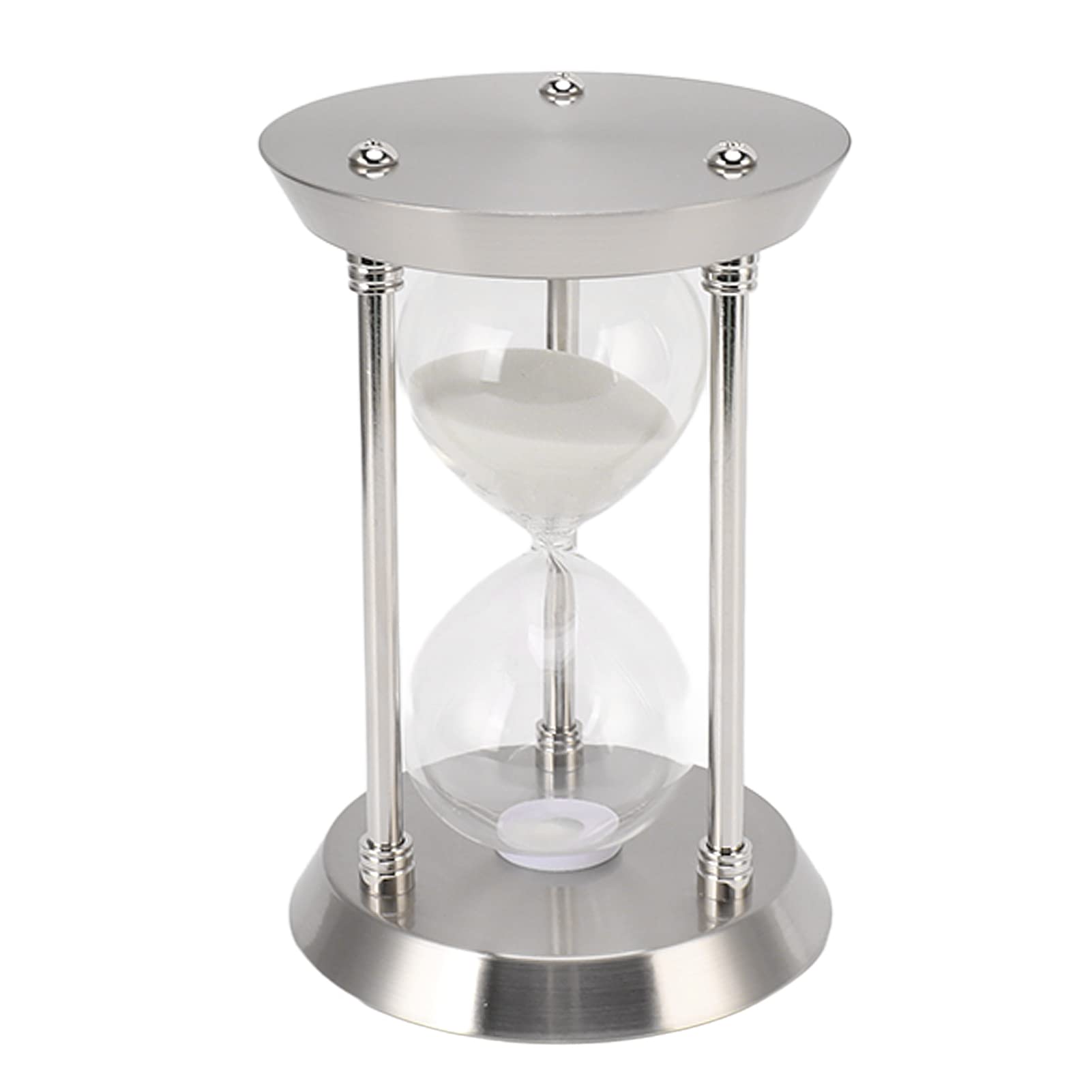 Sanduhr, Auslaufsichere, Austauschbare Sanduhr aus Metall, Visueller Timer mit Weißem Sand für Vintage-Büro, Klassenzimmer, Schreibtisch, Küche, Zuhause, Kochen, Hochzeit, Party-Dekoration