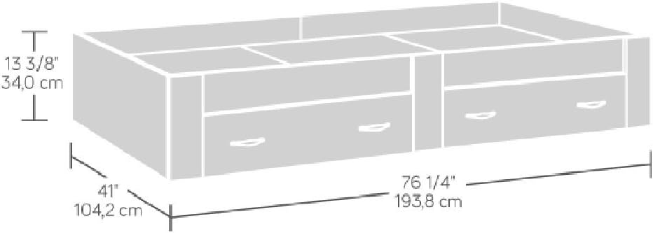 Sauder Beginnings Twin Platform Bed, Twin, Soft White finish