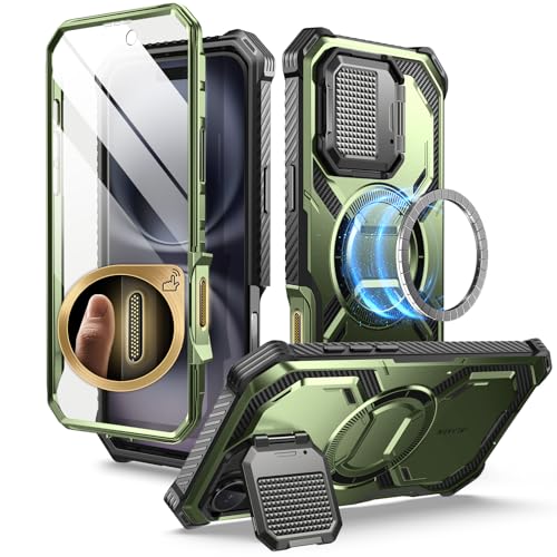 i-Blason Armorbox for iPhone 16 Case MagSafe with Camera Cover Stand, Green by i-Blason - Used condition - US$24.51