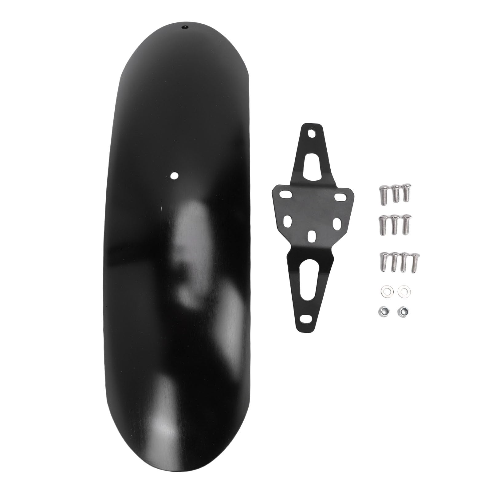 Tbest Guardabarros Delantero de Motocicleta de Montaje Alto, Cubierta de Guardabarros de Tablero Largo de Aleación de Aluminio, Reemplazo para Street Twin 900 Speed ​​Scrambler (Black)