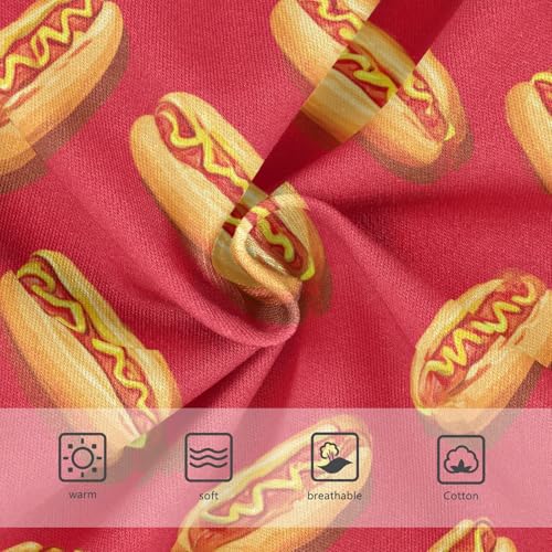 Wusikd Hot Dogs Red Girls' Underwear Cotton Girls Briefs Soft Toddler Underwear 2T3