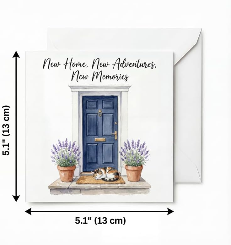 New Home Card, Housewarming For Cat Lover image 2