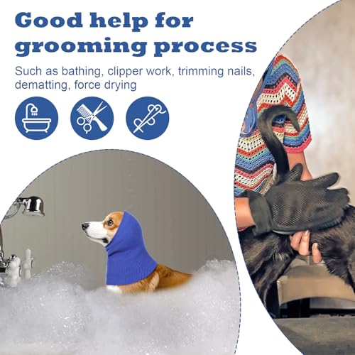 Beruhigende Ohrenschützer, 2 Stück Hunde Gehörschutz Lärmschutz für Hunde Ohrenschutz Hund Wind Hundekopf Wickel Halswärmer Ohrschützer für Hundeohrschutz (S)