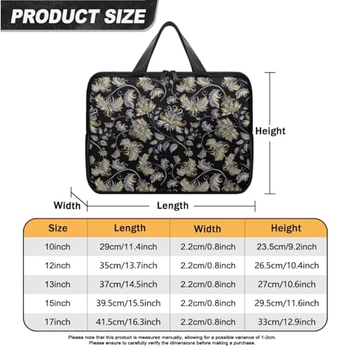 Bolso Floral para Laptop PU con Mouse Redondo 12 pulgadas miniatura 5