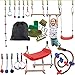 WONKAWOO Ninja Warrior Obstacle Course Rope Set for Kids 42ft Line with Swing, Climbing Rope and Accessories