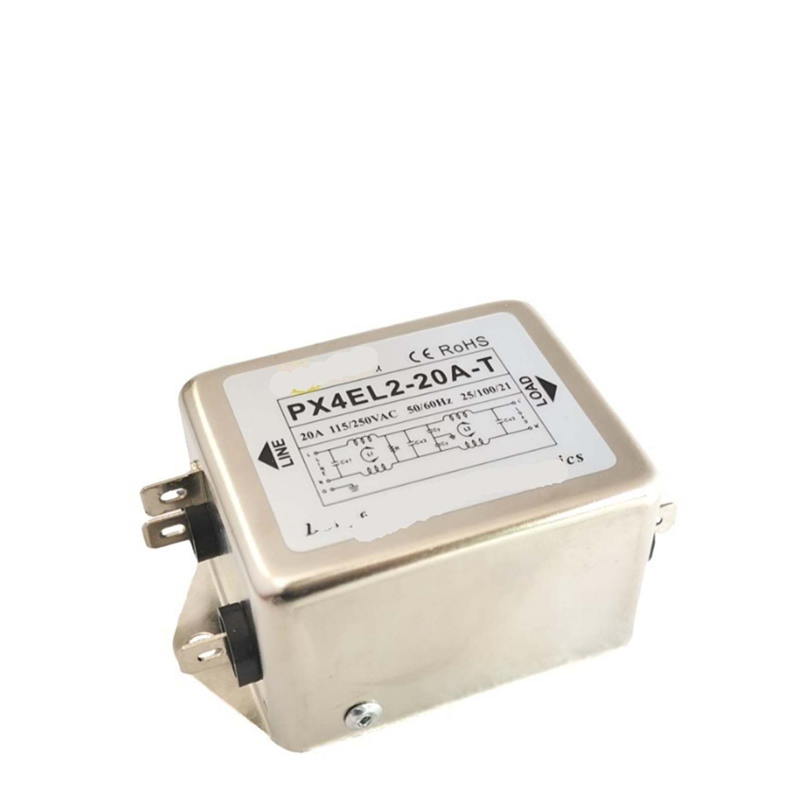YTMJPQQJI PX4EL2-20A-T Filter 20A Two-Stage Single-Phase Filter Anti-Interference Frequency Component