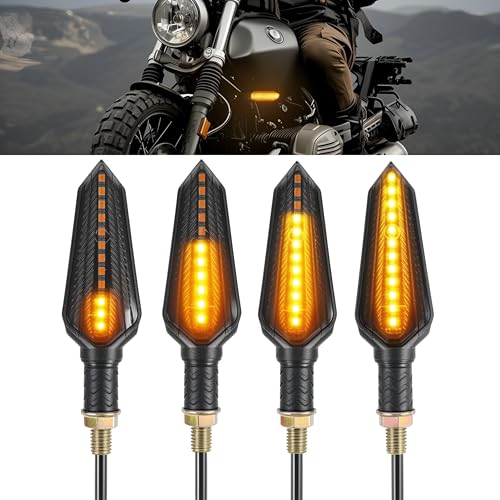 Esshogo 4 pezzi Indicatori di Direzione Frecce Moto, LED Luci di Segnalazione Luci, freccia moto, Led indicatore moto,Frecce monopattino elettrico