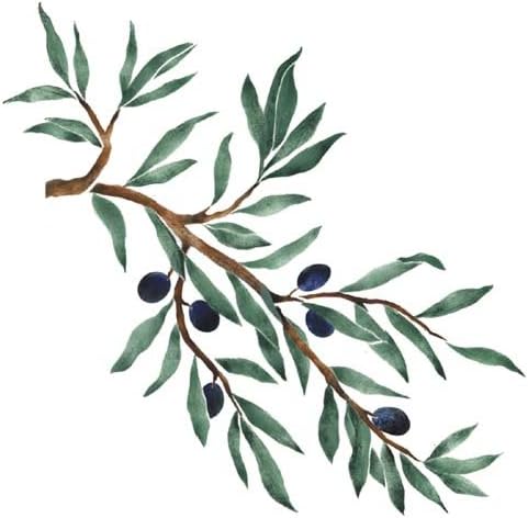Designer Stencils Olive Tree Branch Wall Stencil SKU #3031