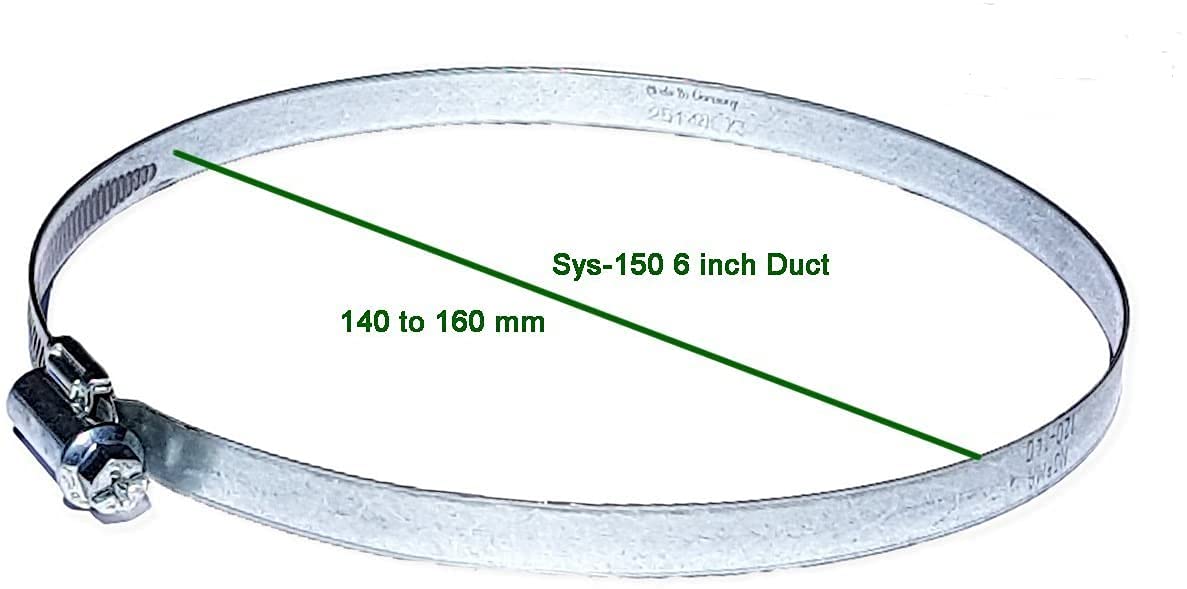 Hdiuk Steel Jubilee Clip For Flexible Duct Hose Fastening. Metal Hose Clip (Sys-150 (140Mm-160Mm))