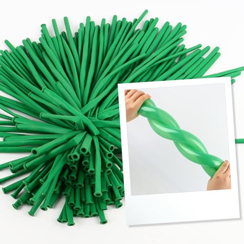 Image of Twisting Balloons - Dark Green 260 Long Balloons for Birthday Party & Even | Dark Green long balloons for animal figures & making balloon shapes, flexible & easy to twist into shapes, thick latex mater
